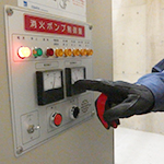 消火ポンプ制御盤点検